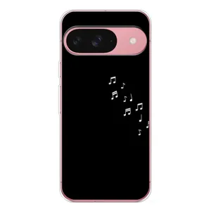Чехол с картинками на черном фоне для Google Pixel 10 (Ноты)