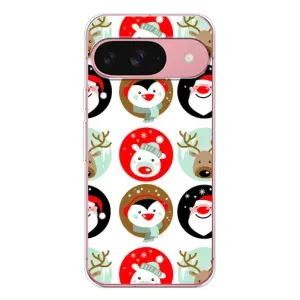 Силиконовый бампер на рождество для Google Pixel 10 (Рождественский принт)