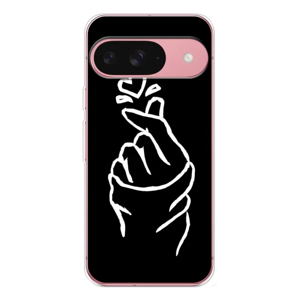Чехол с рисунком «Сердце на черном» для Google Pixel 10 Чехол с рисунком «Сердце на черном» для Google Pixel 10