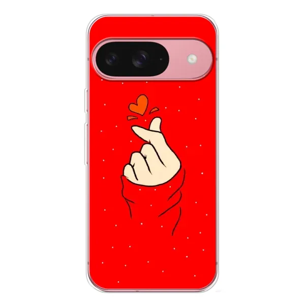 Чехол с рисунком «Сердце на красном» для Google Pixel 10 Чехол с рисунком «Сердце на красном» для Google Pixel 10