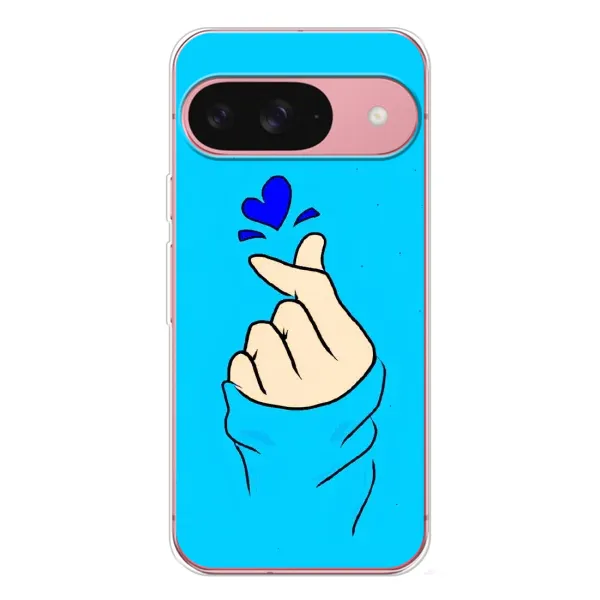 Чехол с рисунком «Сердце на синем» для Google Pixel 10 Чехол с рисунком «Сердце на синем» для Google Pixel 10