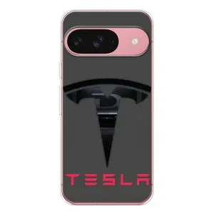 Силіконовий бампер з картинкою машини на Google Pixel 10 (Logo TESLA)