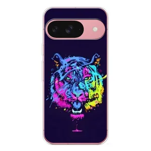 Силіконовий бампер з картинкою звірів для Google Pixel 10 (Тигр-Арт)