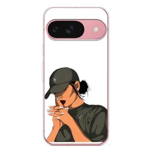 Силиконовый Чехол на Google Pixel 10 с картинкой Стильных Девушек (В зеленом)