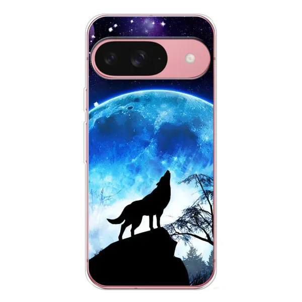 Чохол з малюнком «Виє на місяць» для Google Pixel 10 Чохол з малюнком «Виє на місяць» для Google Pixel 10
