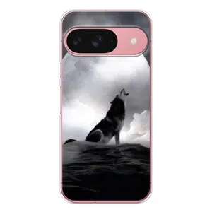 Чохол з Вовком на Google Pixel 10 (Вовк і місяць)