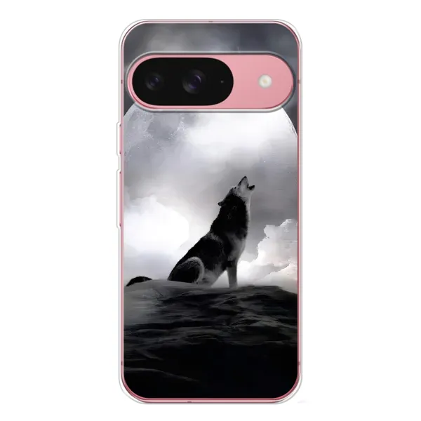 Чохол з малюнком «Вовк і місяць» для Google Pixel 10 Чохол з малюнком «Вовк і місяць» для Google Pixel 10