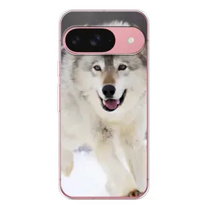 Чохол з Вовком на Google Pixel 10 (Вовк біжить по снігу)