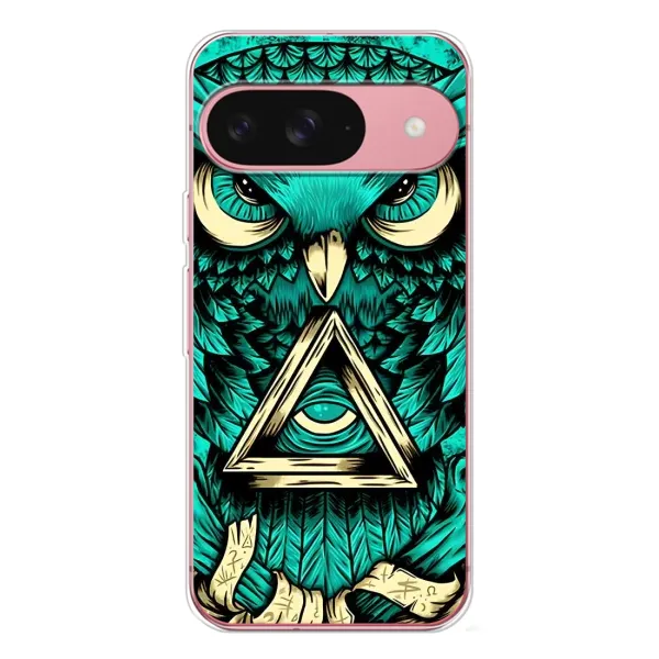 Чехол с рисунком «Зеленая сова» для Google Pixel 10 Чехол с рисунком «Зеленая сова» для Google Pixel 10