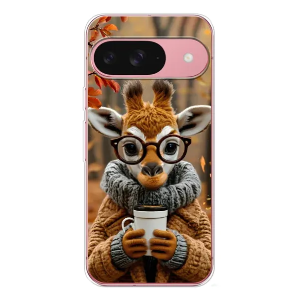 Чехол с рисунком «Жираф с кофе» для Google Pixel 10 Чехол с рисунком «Жираф с кофе» для Google Pixel 10