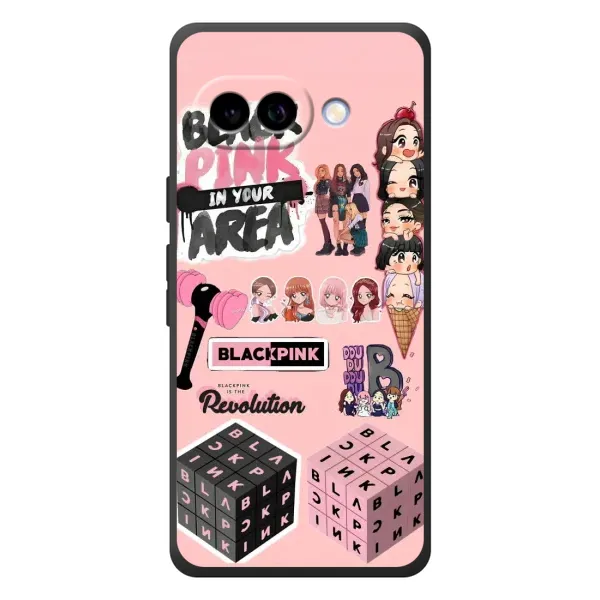 Чехол с рисунком «BLACK PINK коллаж» для Google Pixel 10a Чехол с рисунком «BLACK PINK коллаж» для Google Pixel 10a
