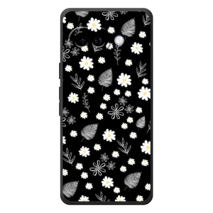 Чохли з тематикою "КВІТИ" на Google Pixel 10a (цвітіння на чорному)