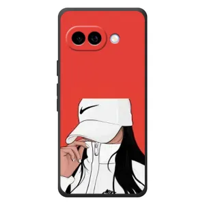 Силиконовый Чехол на Google Pixel 10a с картинкой Стильных Девушек (Девушка Nike)