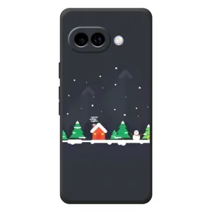 Силиконовый бампер на рождество для Google Pixel 10a (Город зимний)