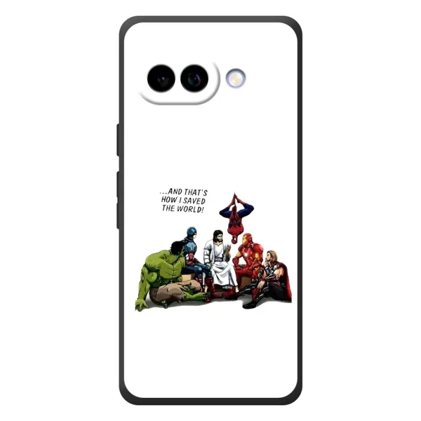 Чехол с рисунком «Иисус супергерой» для Google Pixel 10a Чехол с рисунком «Иисус супергерой» для Google Pixel 10a
