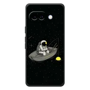 Силиконовый Чехол с принтом "Космонавты" на Google Pixel 10a (Космонавт на рыбалке)
