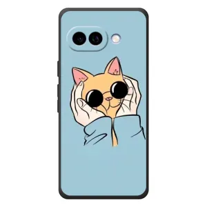 Бампер с изображением Котиков для Гугл Пиксель 10а (КОТИК в очках)