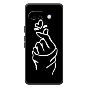 Чехлы (Знак сердечка) на Google Pixel 10a (Сердце на черном)
