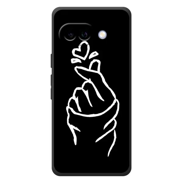 Чехол с рисунком «Сердце на черном» для Google Pixel 10a Чехол с рисунком «Сердце на черном» для Google Pixel 10a