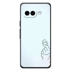 Чехлы (Знак сердечка) на Google Pixel 10a (Сердце на голубом)
