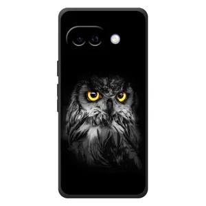 Чехлы с принтом СОВЫ для Google Pixel 10a (Сова на чёрном)