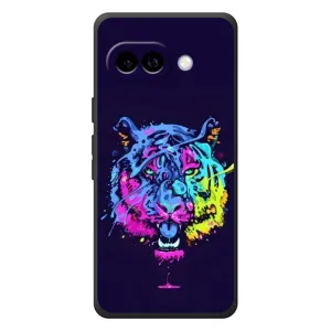 Силиконовый бампер с картинкой животных для Google Pixel 10a (Тигр-Арт)