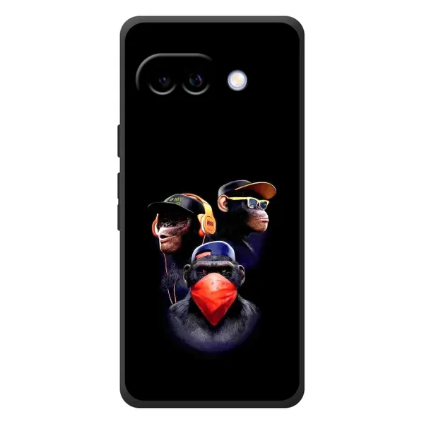 Чехол с рисунком «Три обезьяны» для Google Pixel 10a