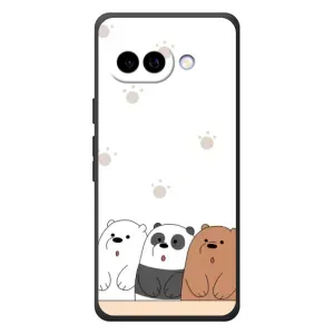 Чехлы с изображением разных животных для Google Pixel 10a (Удивленные медвеженки)