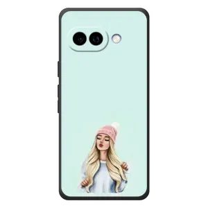 Силиконовый Чехол на Google Pixel 10a с картинкой Стильных Девушек (В шапке)