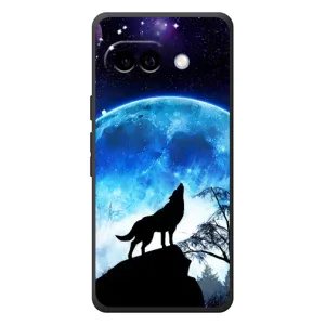 Чехол с Волком на Google Pixel 10a (Воет на луну)