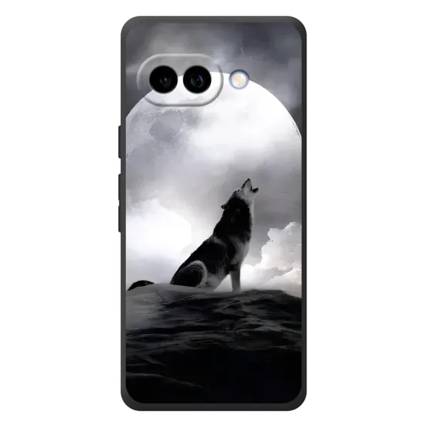 Чохол з малюнком «Вовк і місяць» для Google Pixel 10a Чохол з малюнком «Вовк і місяць» для Google Pixel 10a