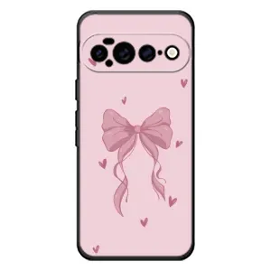 Чехол банты для Google Pixel 11 Pro XL (Бант на розовом)