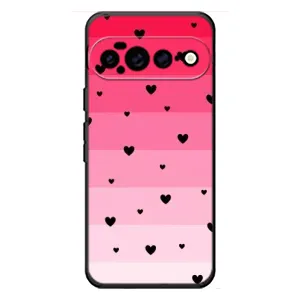 Чехлы с тематикой "Маленькие Сердечки" на Google Pixel 11 Pro XL (Чорные сердечки)
