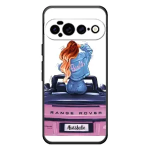 Силіконовый Чохол на Google Pixel 11 Pro XL з картинкой Модных девушек (Дівчина на машині)