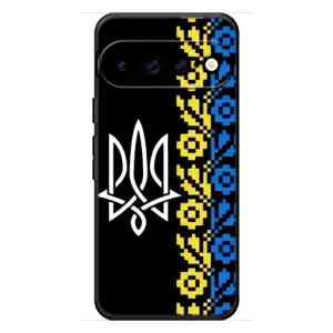 Силиконовый Чехол на Google Pixel 11 Pro XL (Герб и вышыванка)
