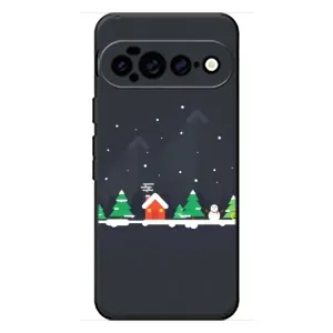 Силиконовый бампер на рождество для Google Pixel 11 Pro XL (Город зимний)
