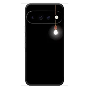 Чехол с картинками на черном фоне для Google Pixel 11 Pro XL (Лампочка)