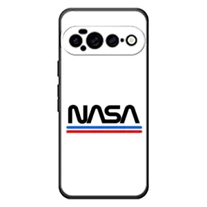 Силіконовый бампер з принтом "Наса" на Google Pixel 11 Pro XL (NASA на білому тлі)
