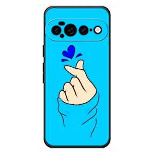 Чехлы (Знак сердечка) на Google Pixel 11 Pro XL (Сердце на синем)