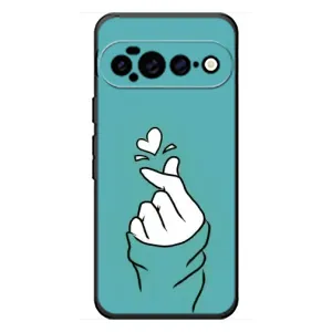 Чехлы (Знак сердечка) на Google Pixel 11 Pro XL (Сердечко на бирюзовом)