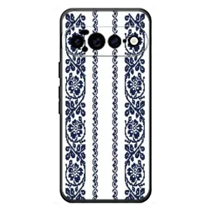 Силиконовый Чехол на Google Pixel 11 Pro XL с картинкой Вышиванки (Синяя вышиванка)