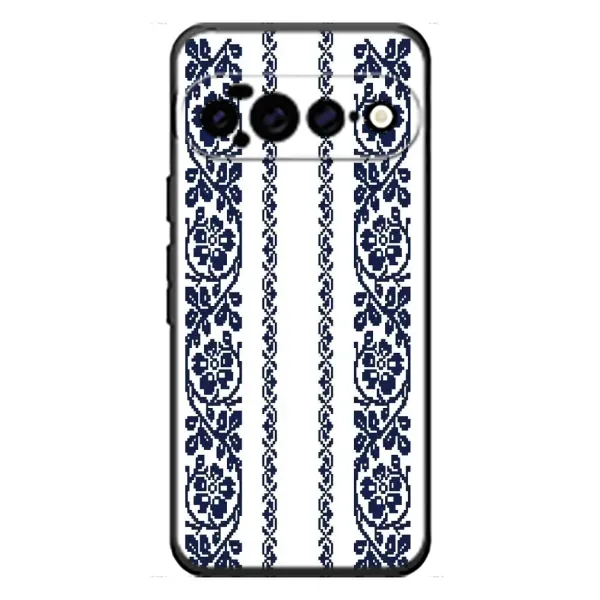 Чехол с рисунком «Синяя вышиванка» для Google Pixel 11 Pro XL Чехол с рисунком «Синяя вышиванка» для Google Pixel 11 Pro XL