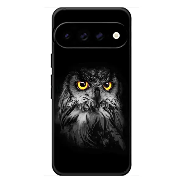 Чехол с рисунком «Сова на чёрном» для Google Pixel 11 Pro XL Чехол с рисунком «Сова на чёрном» для Google Pixel 11 Pro XL