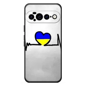 Силиконовый Чехол на Google Pixel 11 Pro XL (Я-Украина) (Украинская кардиограмма)