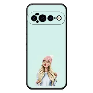 Силіконовый Чохол на Google Pixel 11 Pro XL з картинкой Модных девушек (В шапці)