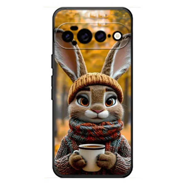 Чехол с рисунком «Зайчик с кофе» для Google Pixel 11 Pro XL Чехол с рисунком «Зайчик с кофе» для Google Pixel 11 Pro XL
