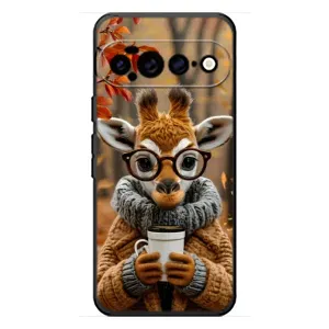 Друкований чохол 'Звірята з кавою' для Google Pixel 11 Pro XL (Жираф з кавою)