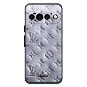 Текстурный Чехол Louis Vuitton для Гугл Пиксель 11 Про (Белый ЛВ)