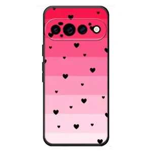 Чехлы с тематикой "Маленькие Сердечки" на Google Pixel 11 Pro (Чорные сердечки)
