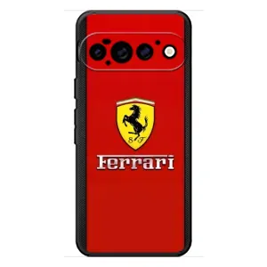 Силіконовий бампер з картинкою машини на Google Pixel 11 Pro (Ferrari Logo)